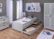 Dětská postel 90x200cm s přistýlkou a úložným prostorem Zani - v prostoru