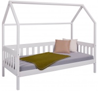 Domečková postel II z masivu 90x200cm Sully - bílá