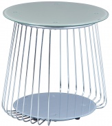 Odkládací stolek Astra - stříbrná/béžová