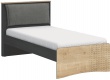 Studentská postel 100x200cm s USB Sirius - dub černý/dub zlatý