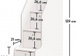 Schůdky s úložným prostorem Pure Modular - rozměry
