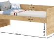 Postel I 90x200 Cody Modular - rozměry