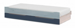 Přistýlka s úložným prostorem 90x200 Lincoln Modular - dub, dub modrá, dub tmavě modrá