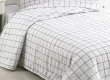 Přehoz + polštář 160x220 Black line - bílá, černá