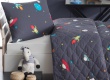Přehoz + polštář 160x220 Space - tmavě modrá