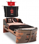 Dětská postel Jack 90x190cm ve tvaru lodi - dub lancelot