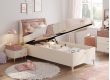 Postel 100x200cm s úložným prostorem Beauty I - béžová/růžová