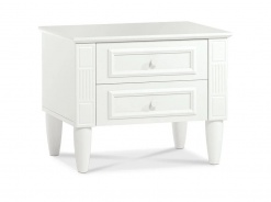 Noční stolek se zásuvkami Lexi - bílá