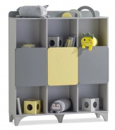 Skříňka na hračky Raundo - šedá