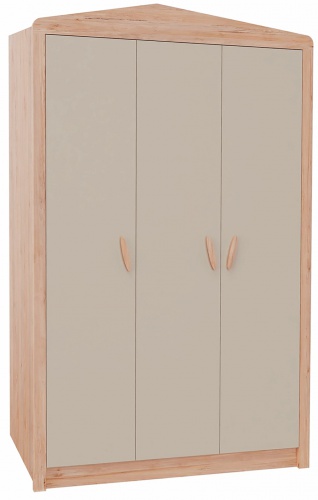 Třídveřová skříň Boom - dub colorado, šedá