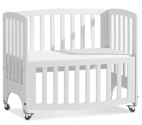 Postýlka se sklopitelnou stranou 55x95cm Nyssa - bílá