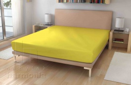 55-Jersey prostěradlo - žluté - 70 x 140 cm