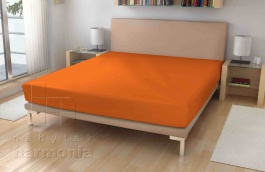 Jersey prostěradlo - Oranžové - 160 x 200 cm