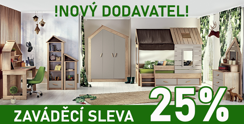 Spousta novinek s novým dodavatelem a slevou 25%