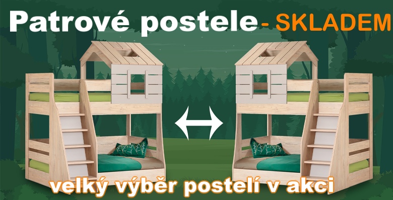 Oblíbené patrové postele - Skladem