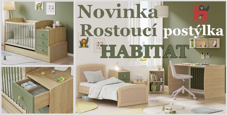 Novinka v kolekci Habitat - postýlka a pokoj 2V1