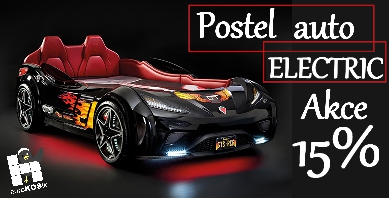 Postel Auto - zvukové i světelné efekty! -15%